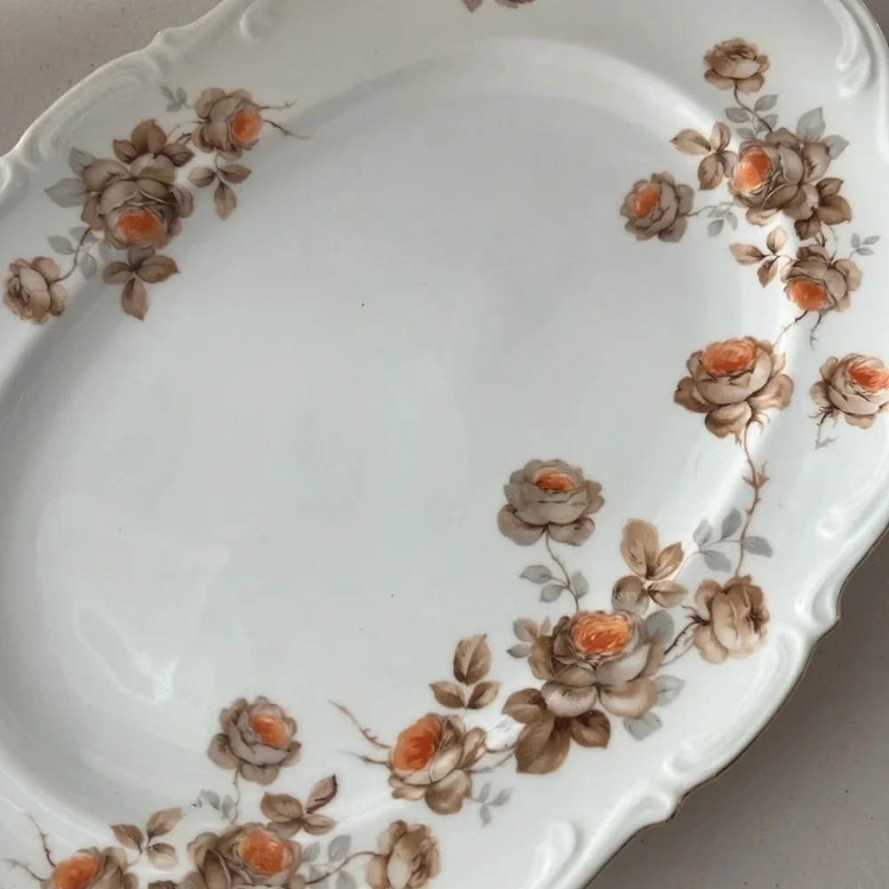 Antique Tray Norway Rose by Mitterteich